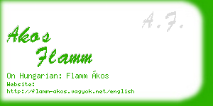 akos flamm business card